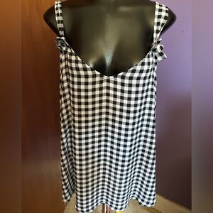 Torrid gingham adjustable tank lightweight